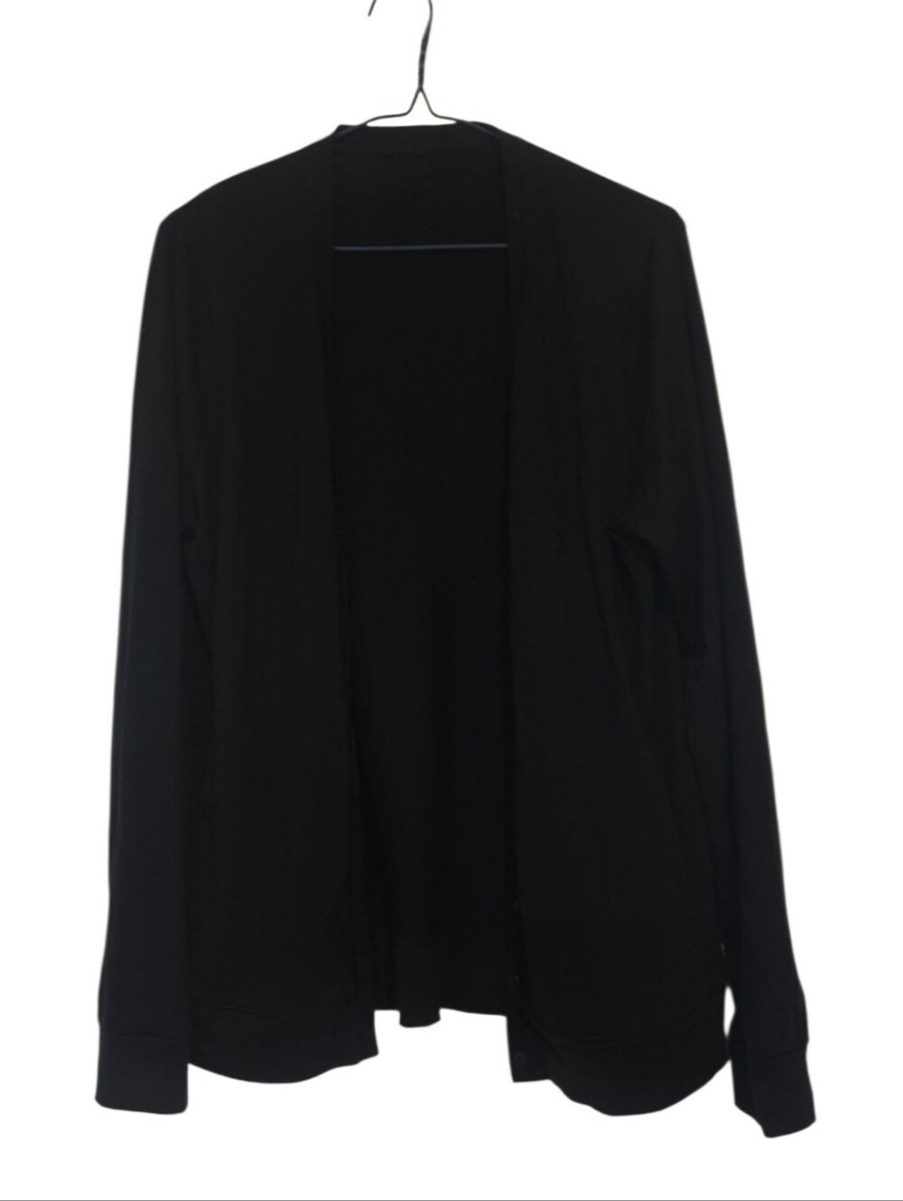 Icebreaker Black Merino Wool Lightweight Long Sleeve Cardigan